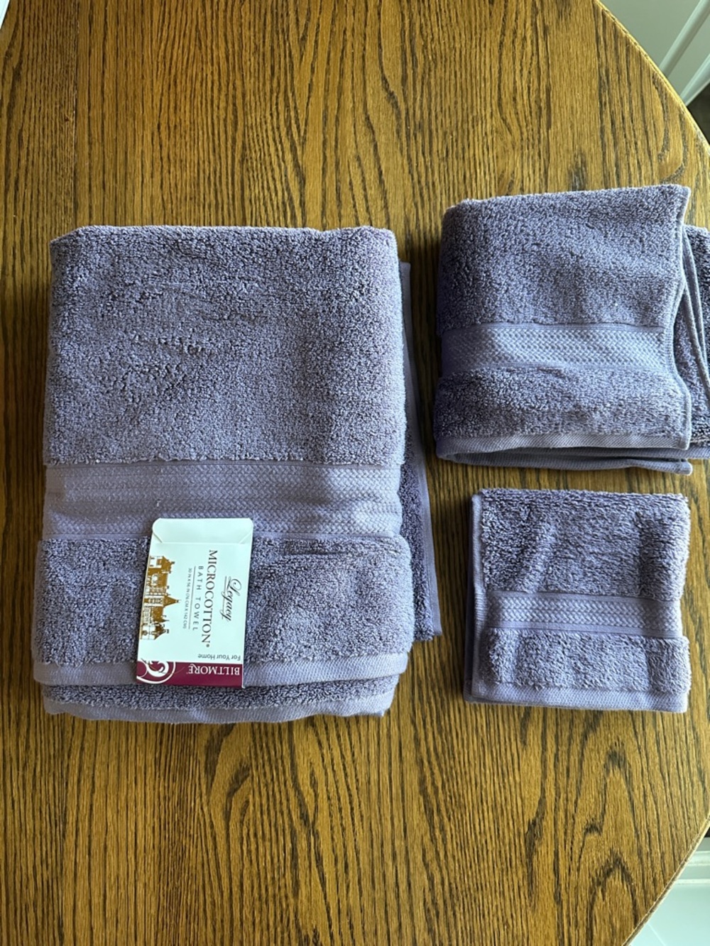 Lavender Cotton Bath Towel Set by Biltmore Legacy